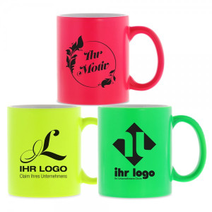 Keramiktasse Neon individuell bedruckt (70x70 mm)