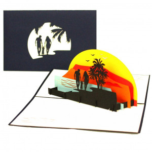 Colognecards Pop-Up Karte Familienurlaub