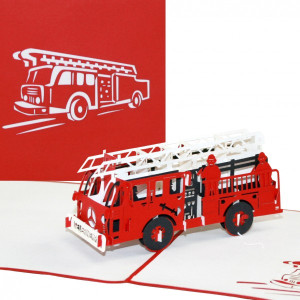 Colognecards Pop-Up Karte Feuerwehr