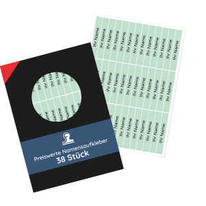 Preiswerte Namensaufkleber für Kinder 49x8 mm Matt/Wasserfest/für