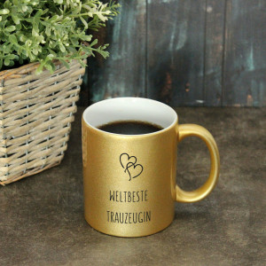 Keramiktasse "Weltbeste Trauzeugin"