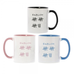 Keramiktasse zum 18. Geburtstag "Endlich 18"