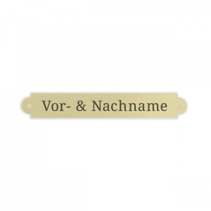 Gemäldeschild Messing gold gebürstet (65 x 10 mm)