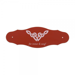 Schild aus Aluminium "für immer und ewig" (125 x 42 mm )
