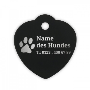 SALE - Hundemarke "Herz" (Gravurmaß 20x10 mm)