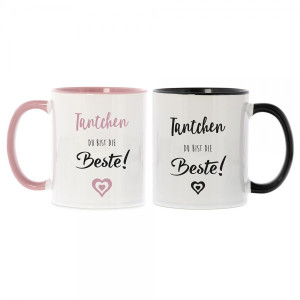 Keramiktasse "Tantchen, du bist die Beste!"