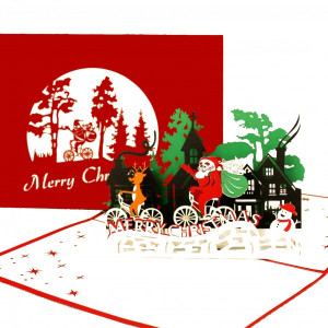 Colognecards Pop-Up Karte Weihnachtsmann (engl.)