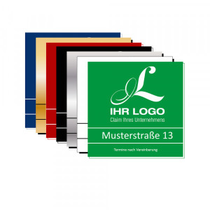 Lasergraviertes Kunststoffschild (100x100 mm)