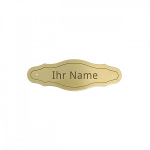 Türschild aus Messing mit Gravur (125x42 mm)