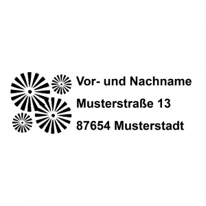 Monogrammstempel - Adressstempel kreatives Muster - Trodat 4915
