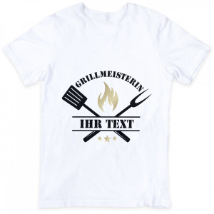 T-Shirt Grillmeister / Grillmeisterin mit Motiv & Individualisierung