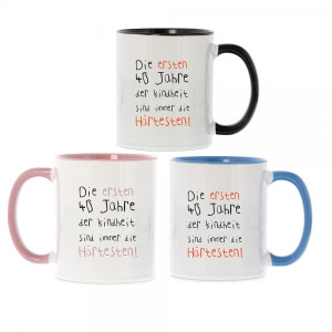 Keramiktasse zum 40. Geburtstag "Die ersten 40 Jahre"