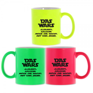 Keramiktasse Neon Beste Kollegin "Das wars"