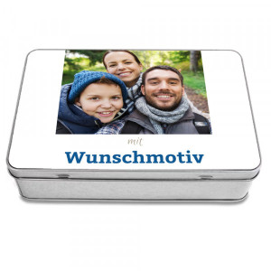 Keksdose eckig mit individuellem Druck – Perfekt als Geschenkdose