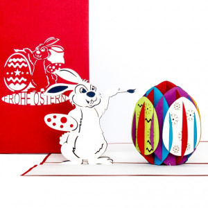 Colognecards Pop-Up Karte Osterhase mit Osterei