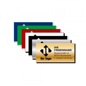 Lasergraviertes Kunststoffschild (100x50 mm)