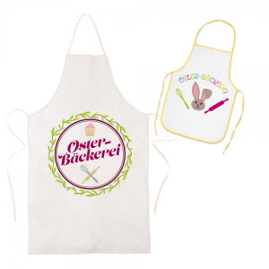 Oster SET 1 "Oster-Bäckerei" (Kinderschürze & Schürze für Erwachsene)