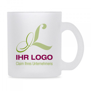 Glastasse mit individuellem Druck