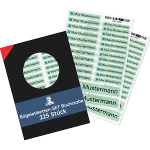 Bügeletiketten mit Buchstabe & Individualisierung