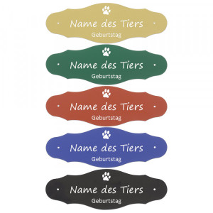 Tierschild aus Aluminium (125 x 42 mm)
