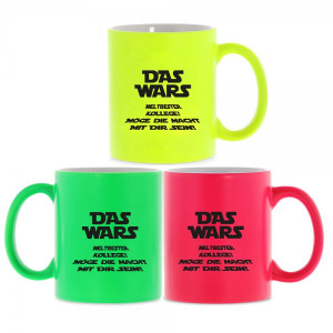Keramiktasse Neon Bester Kollege "Das wars"