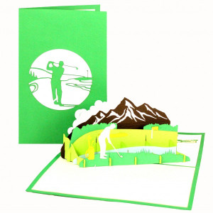 Colognecards Pop-Up Karte Golfspieler
