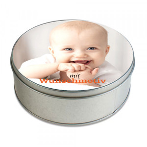 Keksdose rund mit individuellem Druck – Perfekt als Geschenkdose