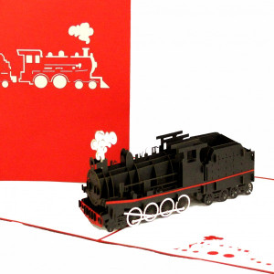 Colognecards Pop-Up Karte Eisenbahn