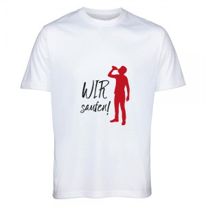 T-Shirt Junggesellenabschied "WIR saufen"