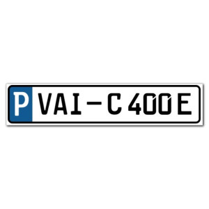 Parkplatz Schild in Kennzeichen-Größe 520x110 mm