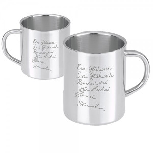 Edelstahlbecher Weihnachten "Ein Glühwein, swai..."