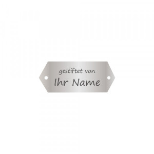 Bankschild aus Aluminium (58 x 20 mm)