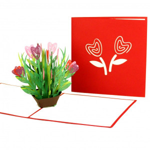 Colognecards Pop-Up Karte Herzblüten