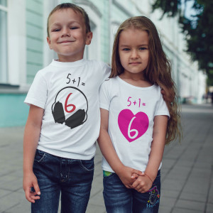 Kinder T-Shirt zum 6. Geburtstag "5+1"