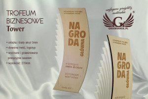 Trofeum biznesowe - TOWER - model DTA37 - wys. 27cm