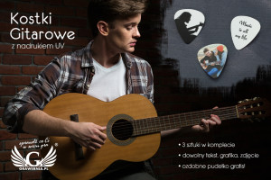 Kostki do gry na gitarze z nadrukiem UV - KG09