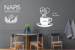 Napis dekoracyjny - oddaj serce małej czarnej - wycinany laserem - NAP003