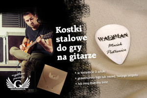 Kostki do gry na gitarze z własnym logo - stalowe - zestaw: 3 sztuk