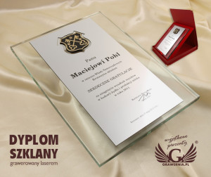 DYPLOM SZKLANY - DSZ010 - pionowy