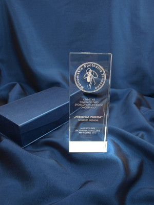 Trofeum szklane w etui - PERLA