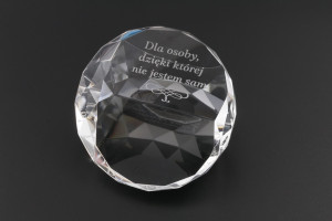 Trofeum szklane - Przycisk Kryształowy