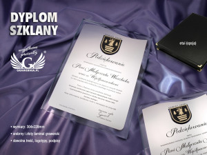 DYPLOM SZKLANY - DSZ014 - pionowy