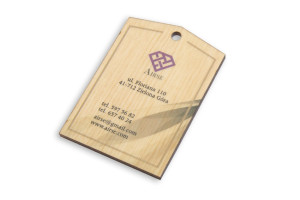 Etykiety drewniane, cenówki - wymiary: 42x60mm - druk UV - EDR005