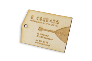 Etykiety drewniane, cenówki grawerowane laserem - wymiary: 42x60mm - EDR019