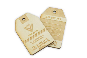 Etykiety drewniane, cenówki grawerowane laserem - wymiary: 38x60mm - EDR018