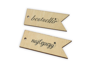 Etykiety drewniane, cenówki - wymiary: 60x23mm - druk UV - EDR014