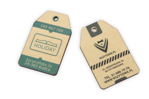 Etykiety drewniane, cenówki - wymiary: 40x60mm - druk UV - EDR001