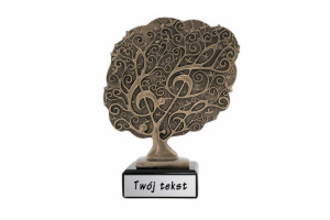 Statuetka Muzyka 1 - Drzewo Wiolinowe - atrakcyjna figurka odlewana - wysokość 21 cm - FOL079