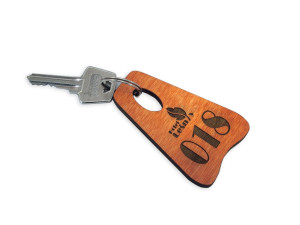 Brelok drewniany PIONIER ORANGE