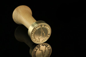 Pieczęć do odbijania w laku - CNC - średnica 38mm, grawer wklęsły